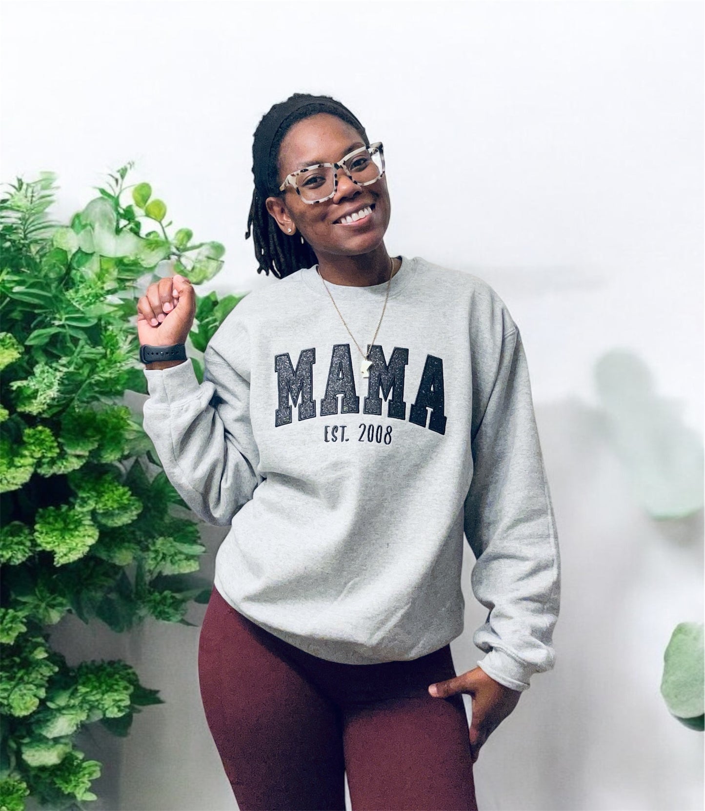 MAMA Embroidered Crewneck